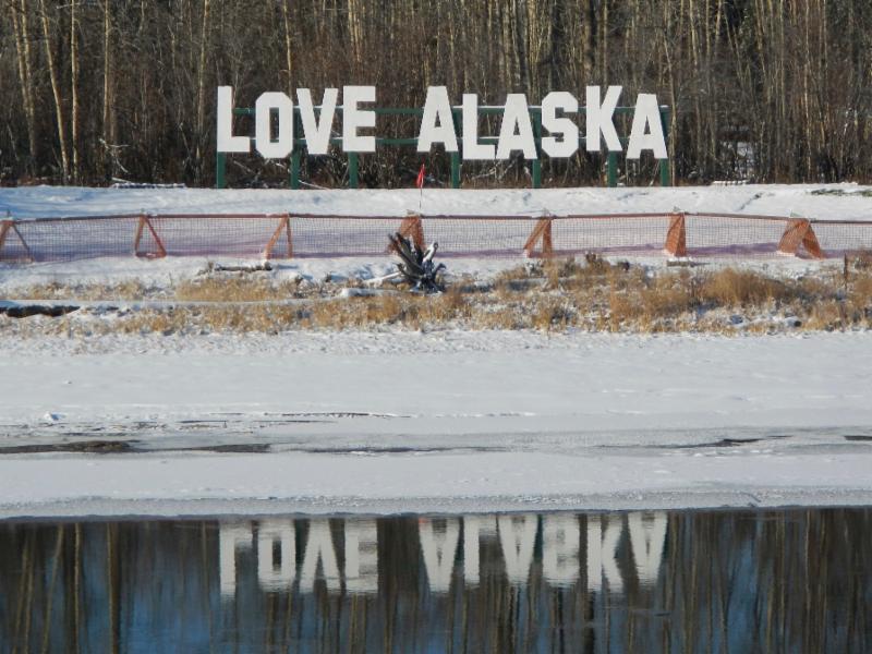 love alaska sign